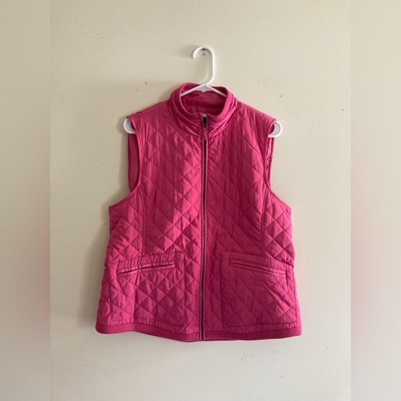 Talbots Jackets & Coats Talbots Quilted Pink Vest Jacket Poshmark